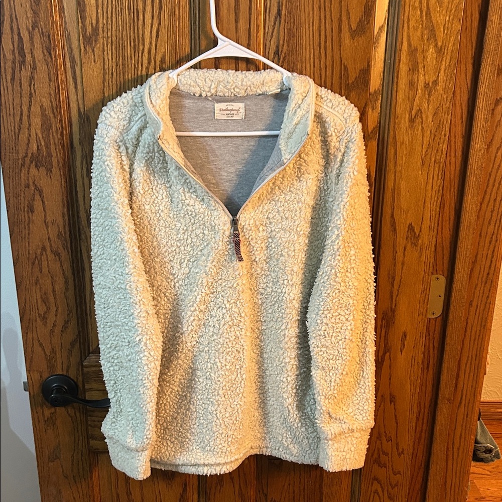 Weatherproof Vintage Heather Gray Sherpa Top
